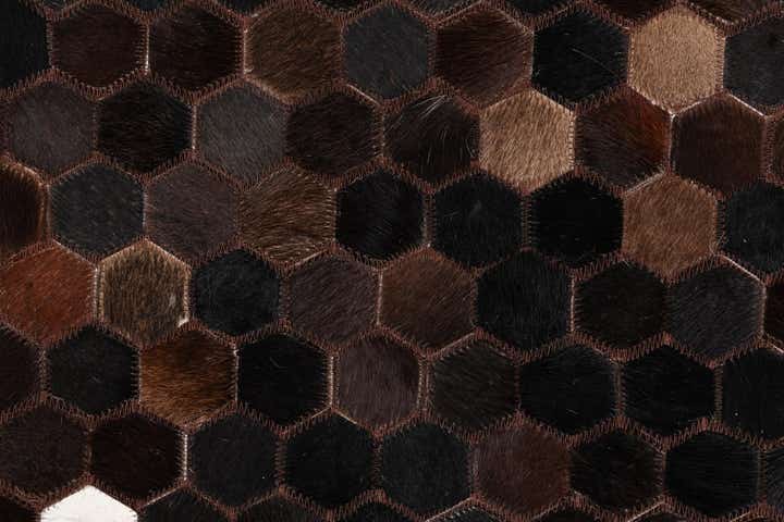 5' 1 x 8' Cowhide Leather Rug