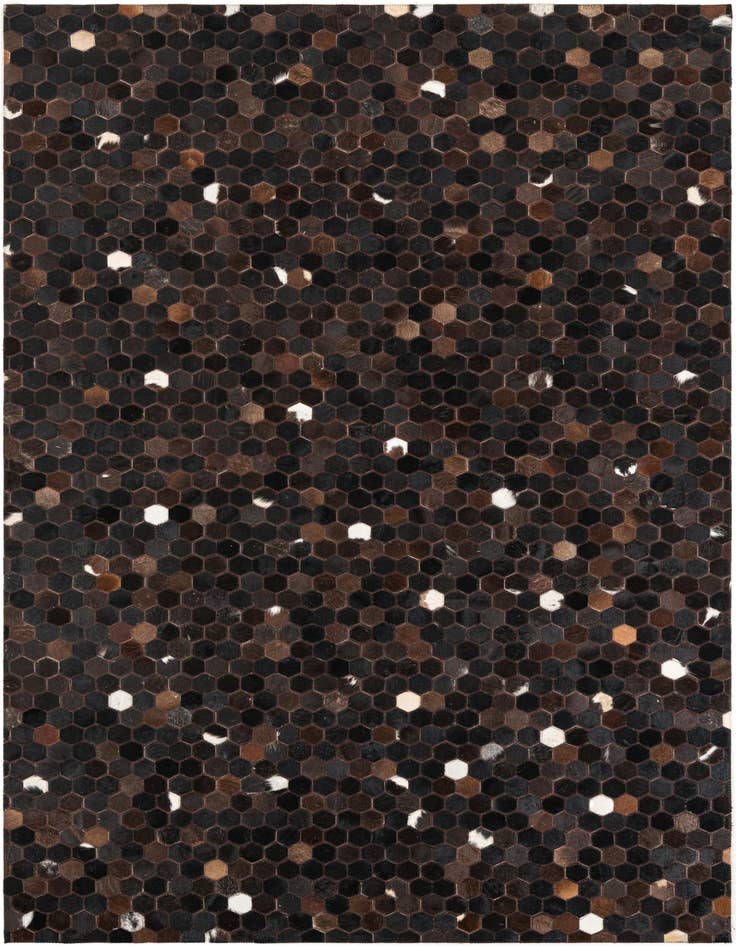 Detail image of 5' 1 x 8' Cowhide Leather Rug