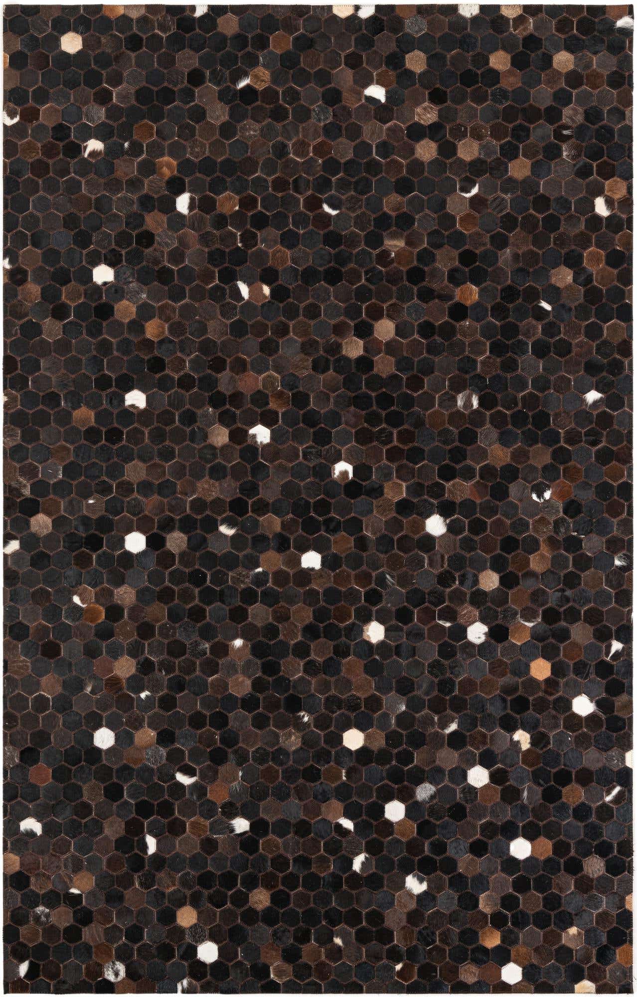 5' 1 x 8' Cowhide Leather Rug