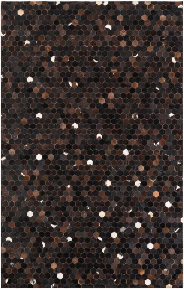 Detail image of 5' 1 x 8' Cowhide Leather Rug