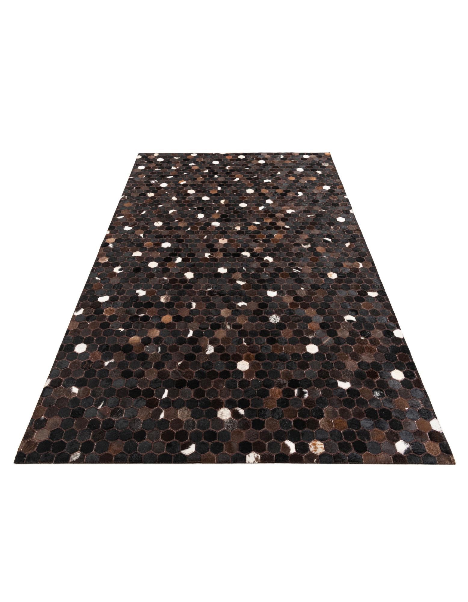 5' 1 x 8' Cowhide Leather Rug