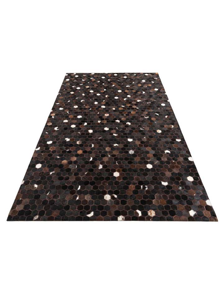5' 1 x 8' Cowhide Leather Rug