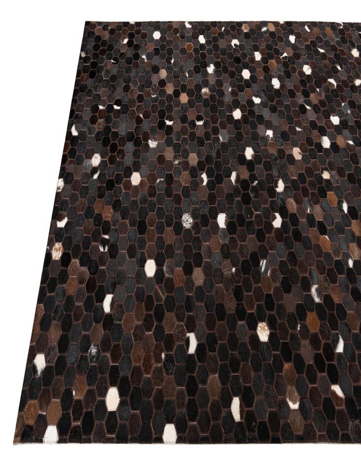 Detail image of 5' 1 x 8' Cowhide Leather Rug