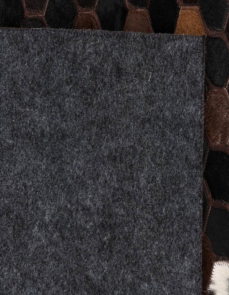 Detail image of 5' 1 x 8' Cowhide Leather Rug