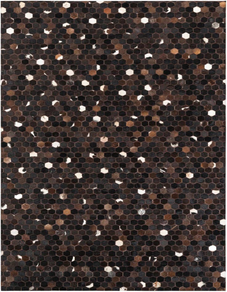 Detail image of 5' 1 x 8' Cowhide Leather Rug