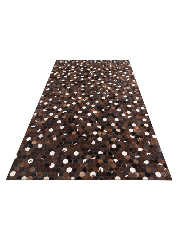 5' 1 x 8' 1 Cowhide Leather Rug