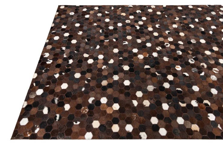 Detail image of 5' 1 x 8' 1 Cowhide Leather Rug