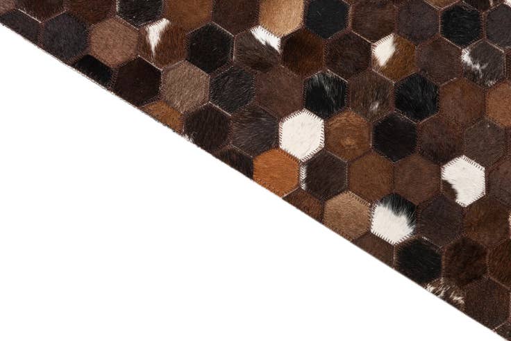 Detail image of 5' 1 x 8' 1 Cowhide Leather Rug