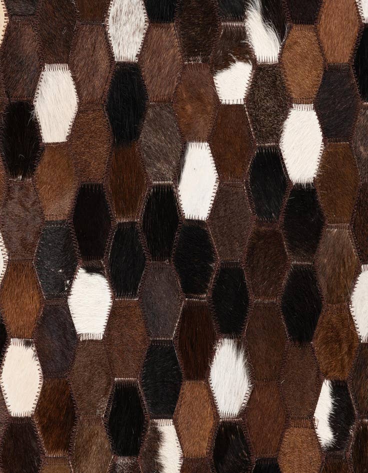 Detail image of 5' 1 x 8' 1 Cowhide Leather Rug