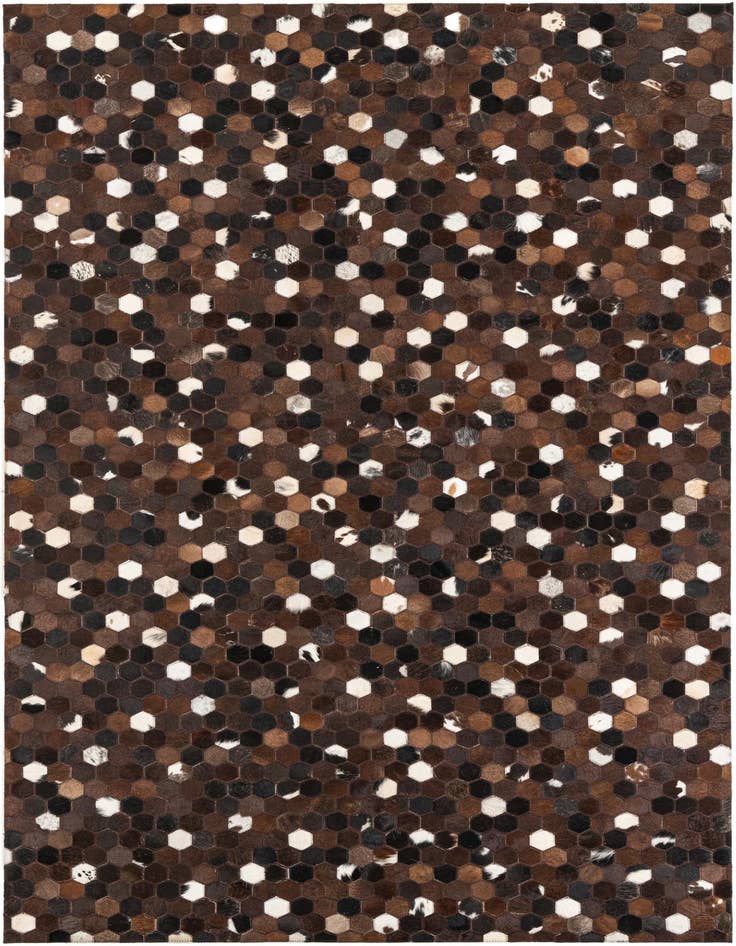 Detail image of 5' 1 x 8' 1 Cowhide Leather Rug