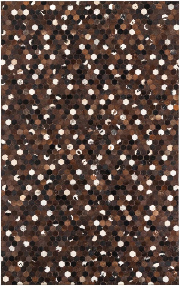 Detail image of 5' 1 x 8' 1 Cowhide Leather Rug
