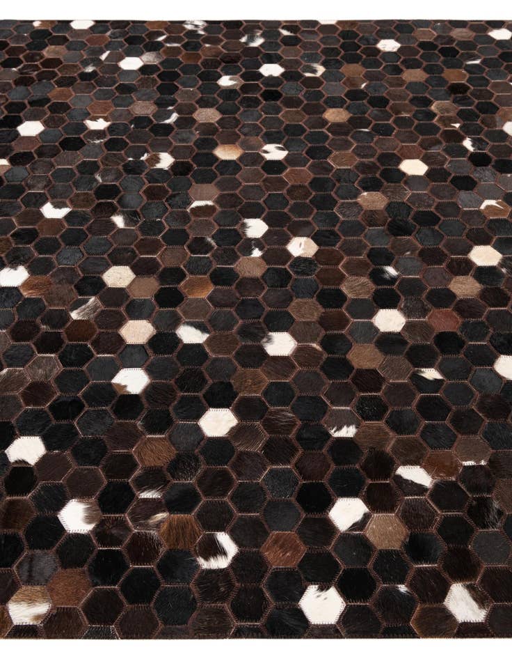 Detail image of 5' x 7' 10 Cowhide Leather Rug