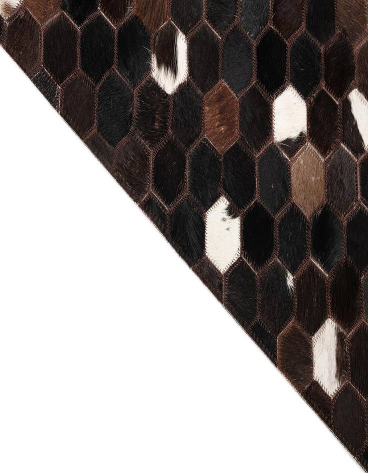 Detail image of 5' x 7' 10 Cowhide Leather Rug