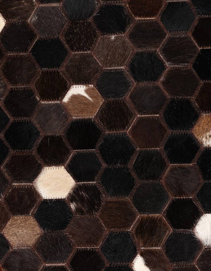 Detail image of 5' x 7' 10 Cowhide Leather Rug