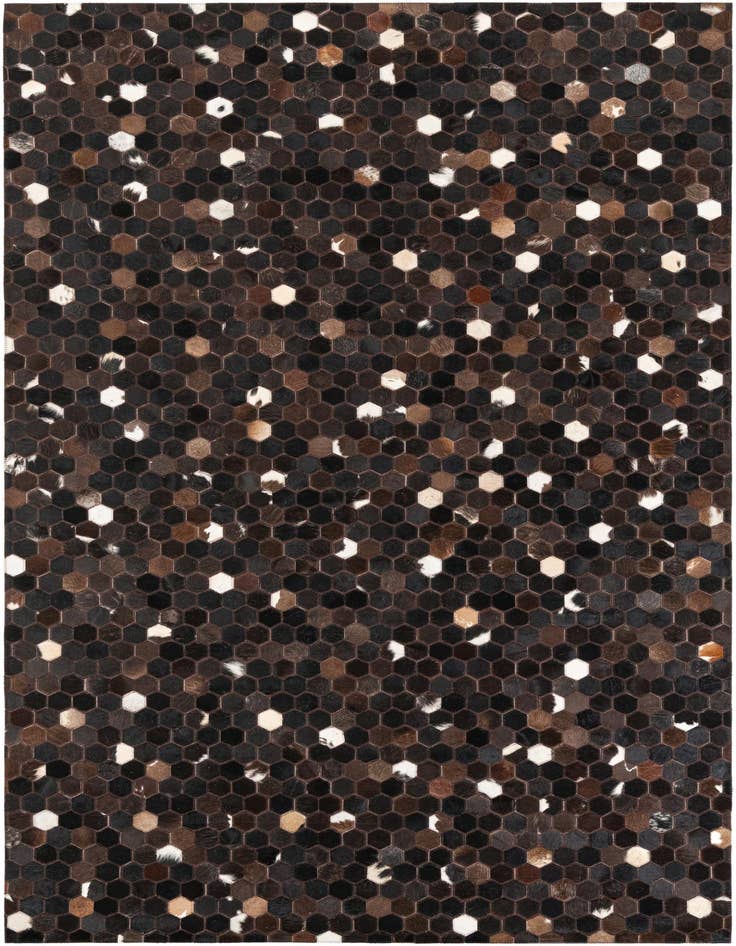 Detail image of 5' x 7' 10 Cowhide Leather Rug