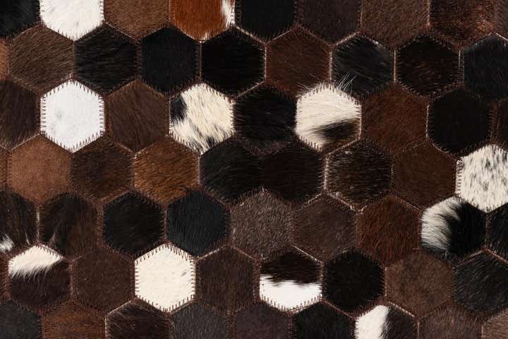 5' x 8' Cowhide Leather Rug
