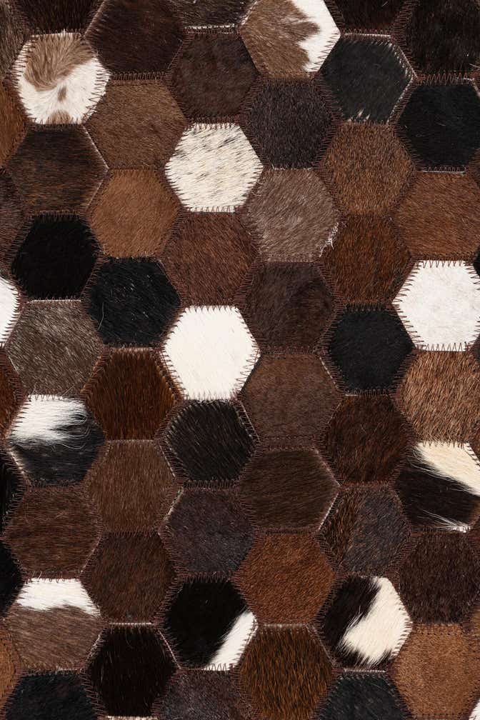 5' x 8' Cowhide Leather Rug