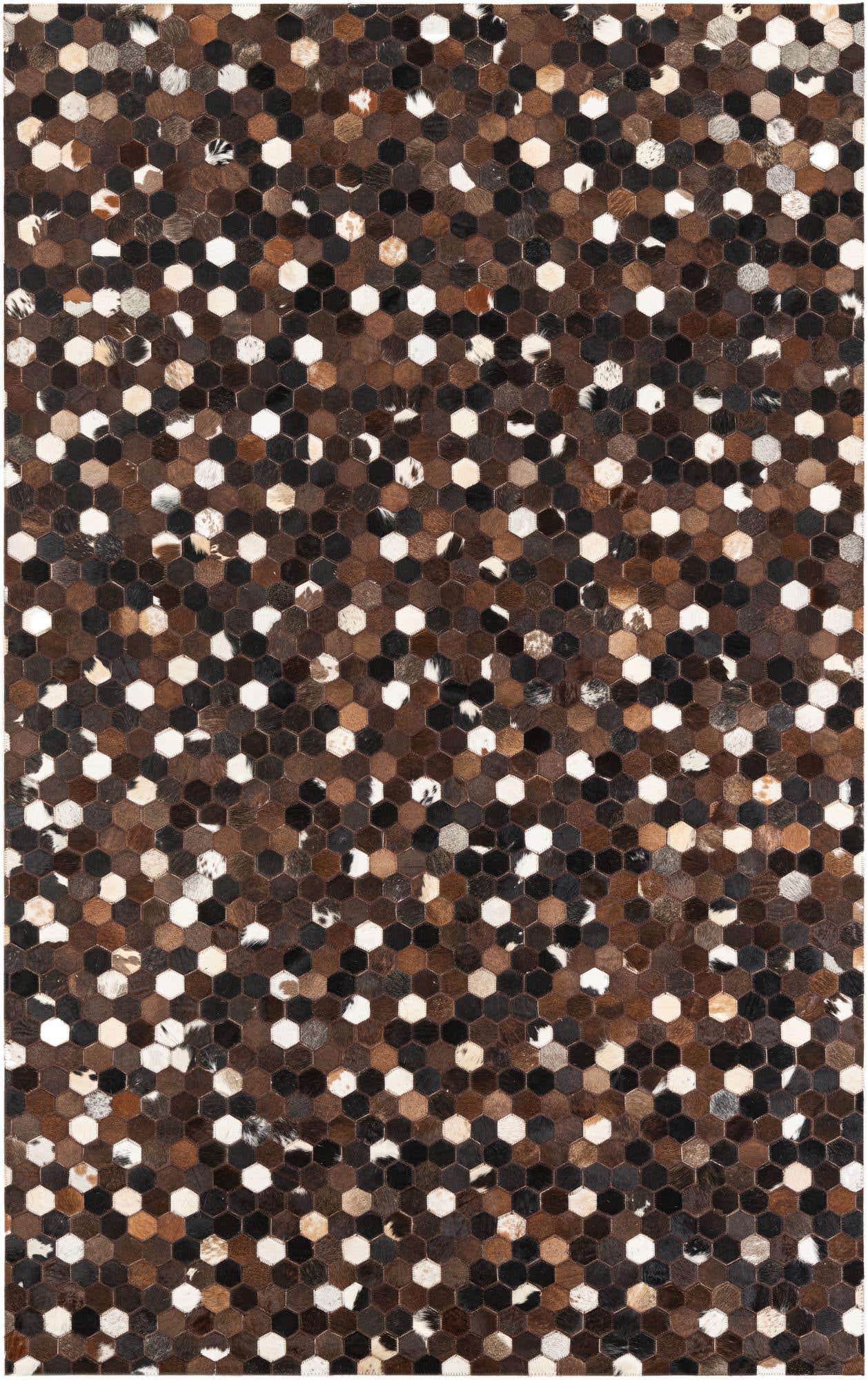 5' x 8' Cowhide Leather Rug
