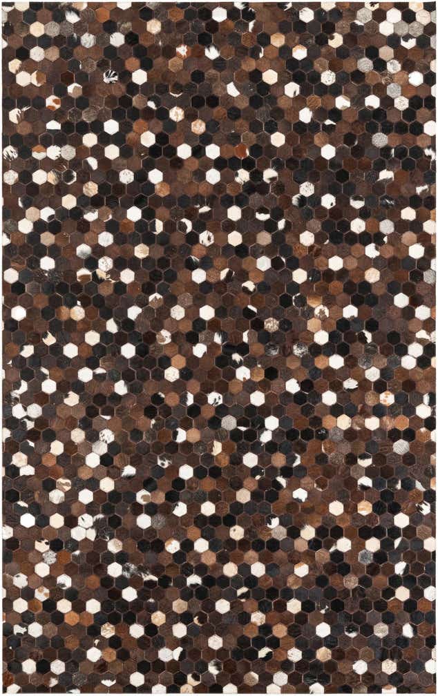 5' x 8' Cowhide Leather Rug