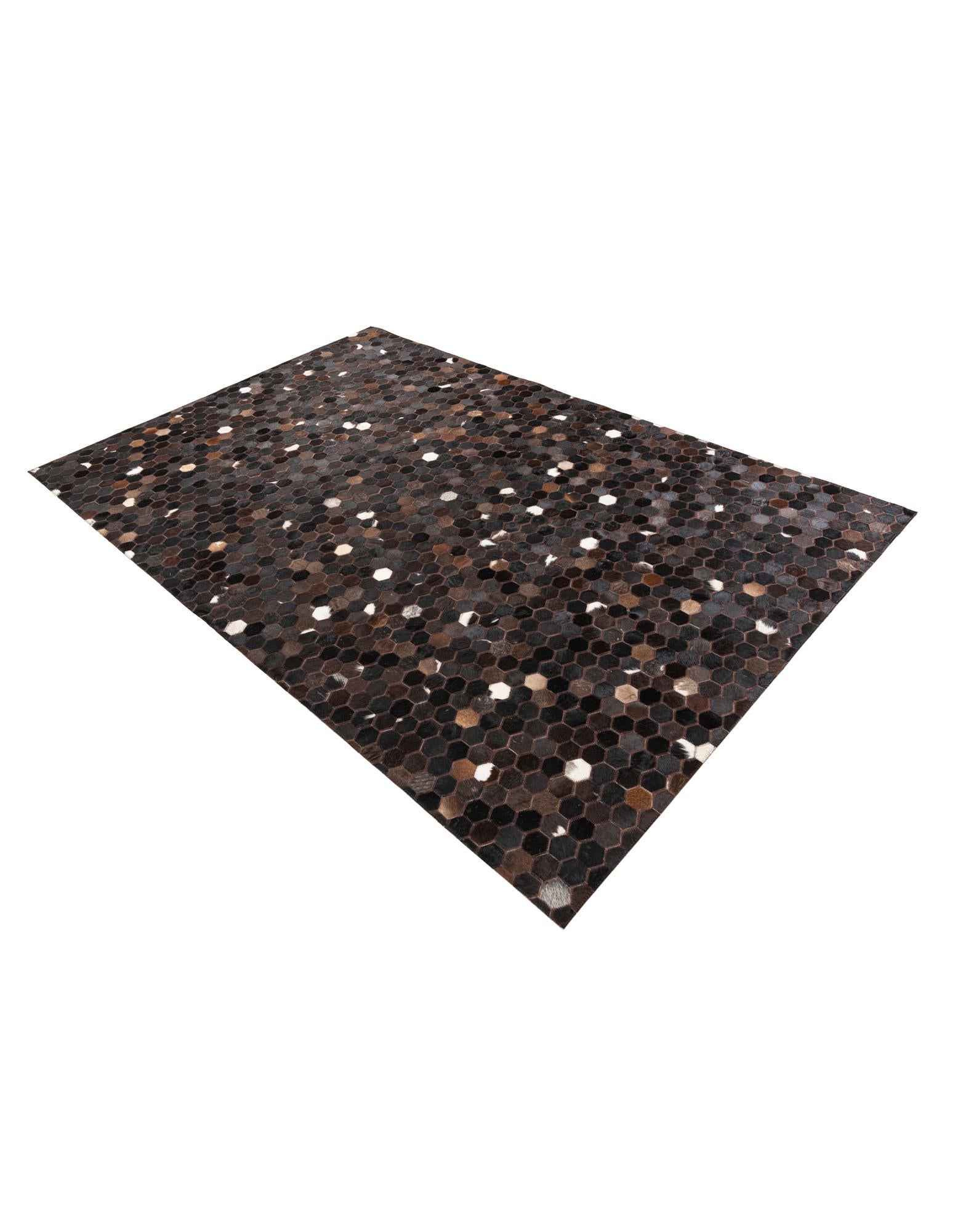 5' 1 x 7' 9 Cowhide Leather Rug