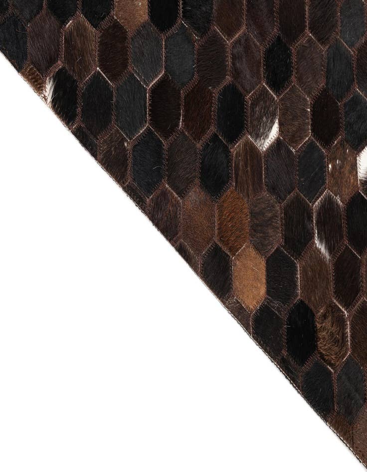 Detail image of 5' 1 x 7' 9 Cowhide Leather Rug