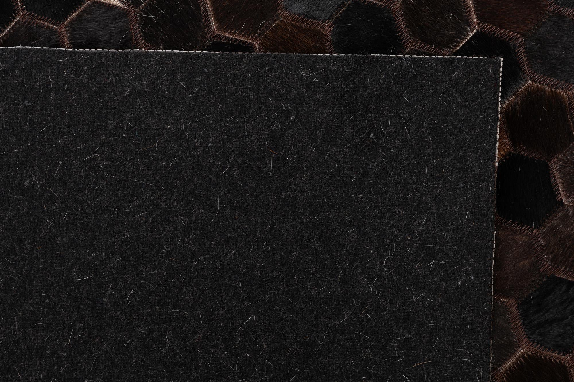 5' 1 x 7' 9 Cowhide Leather Rug