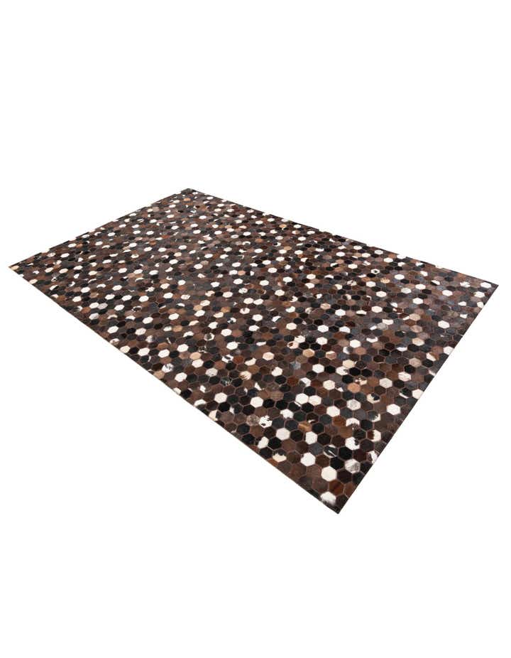 5' 1 x 8' 1 Cowhide Leather Rug