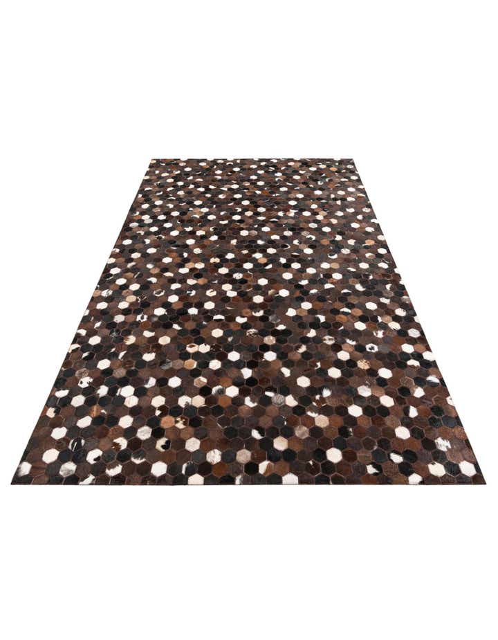 5' 1 x 8' 1 Cowhide Leather Rug