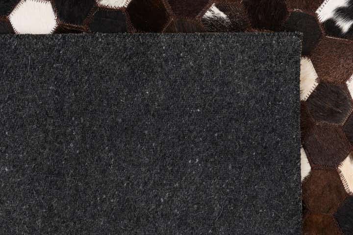 5' 1 x 8' 1 Cowhide Leather Rug