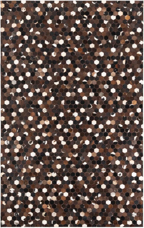 Detail image of 5' 1 x 8' 1 Cowhide Leather Rug