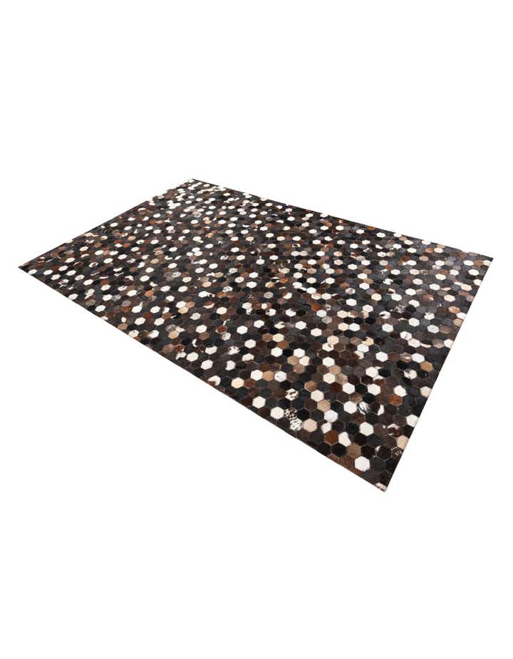 5' 2 x 8' Cowhide Leather Rug