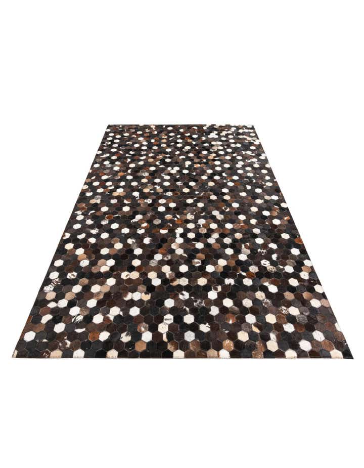 5' 2 x 8' Cowhide Leather Rug