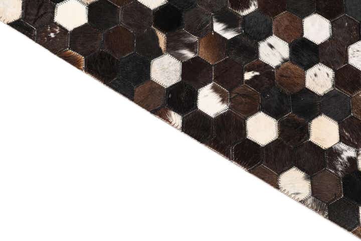5' 2 x 8' Cowhide Leather Rug