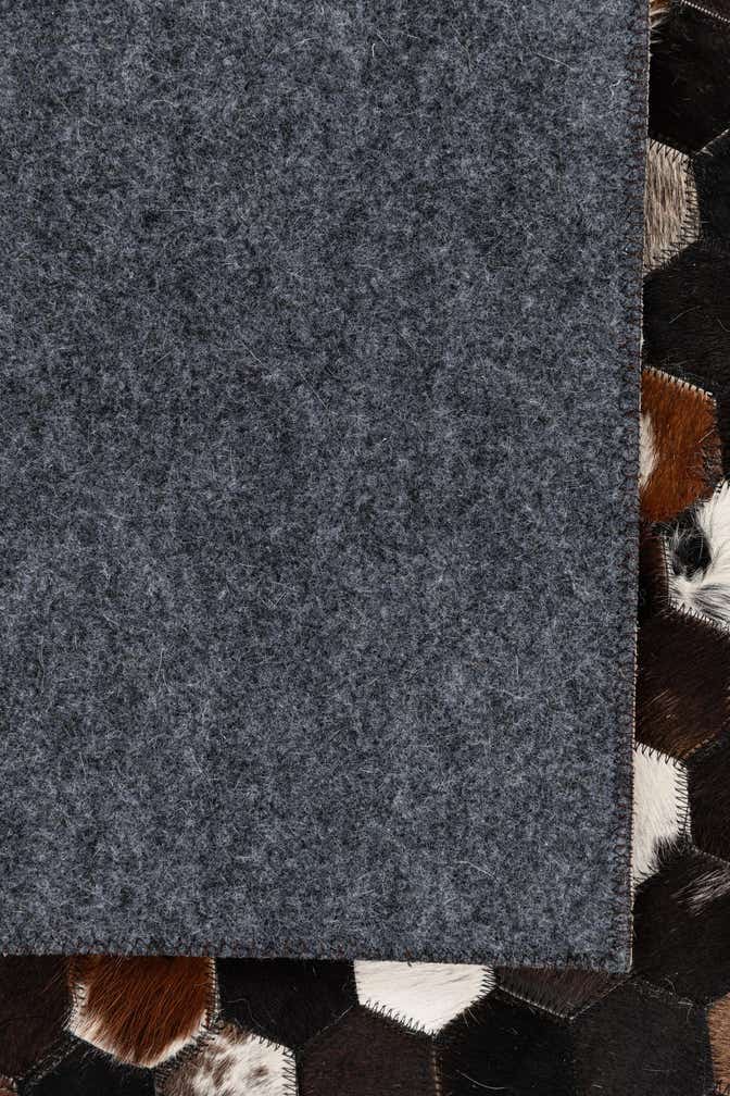 5' 2 x 8' Cowhide Leather Rug