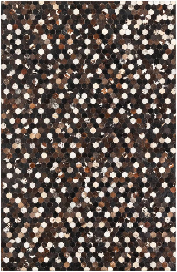 Detail image of 5' 2 x 8' Cowhide Leather Rug