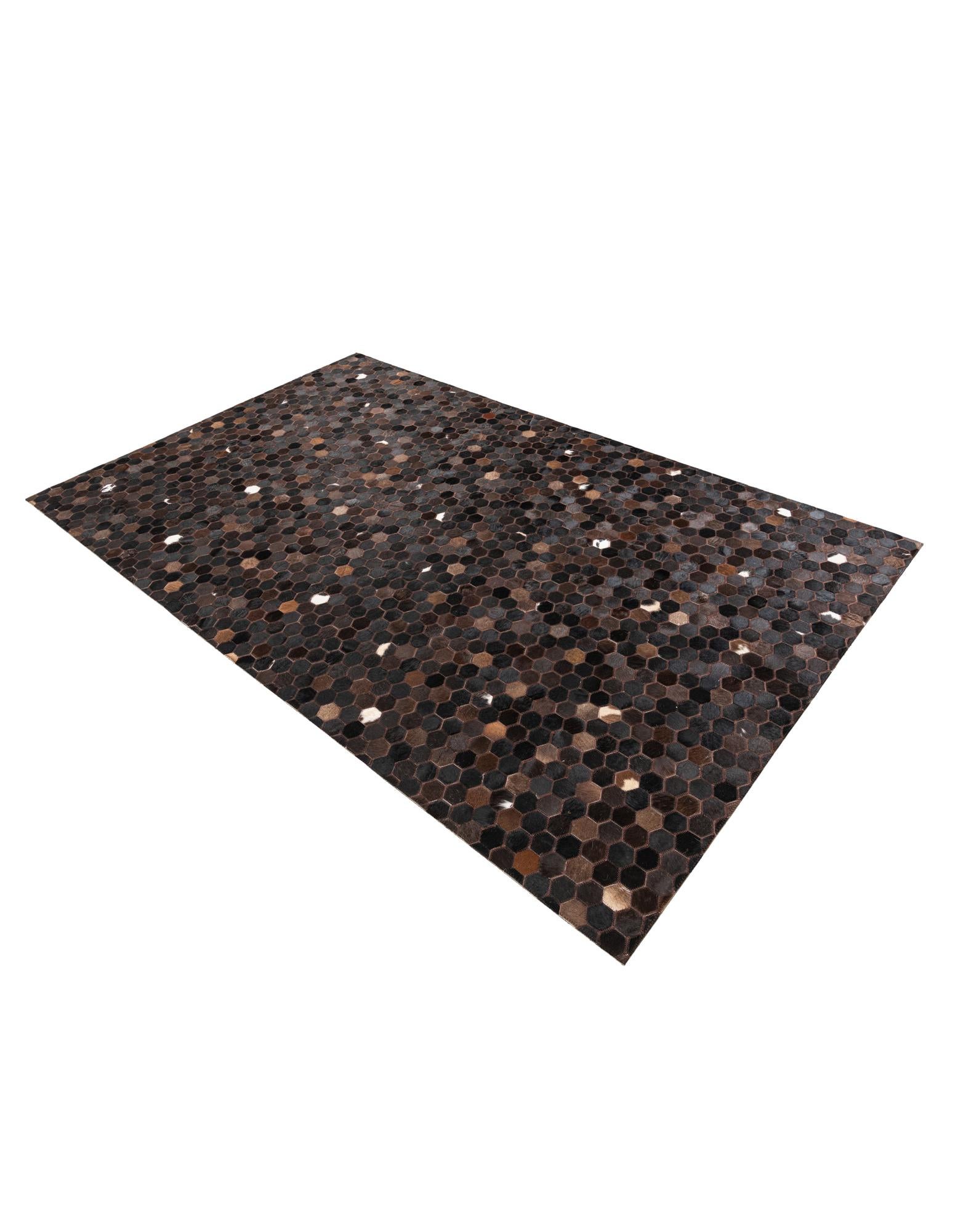 5' 1 x 8' 2 Cowhide Leather Rug