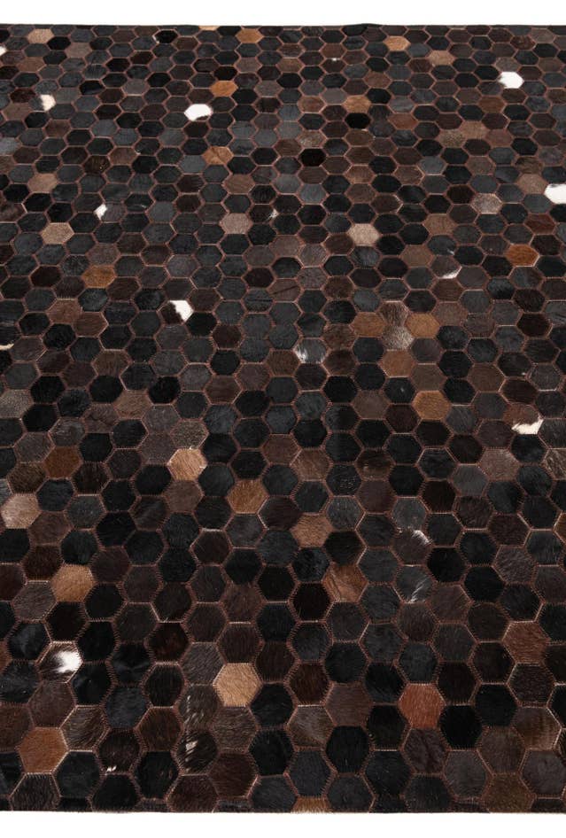 Detail image of 5' 1 x 8' 2 Cowhide Leather Rug