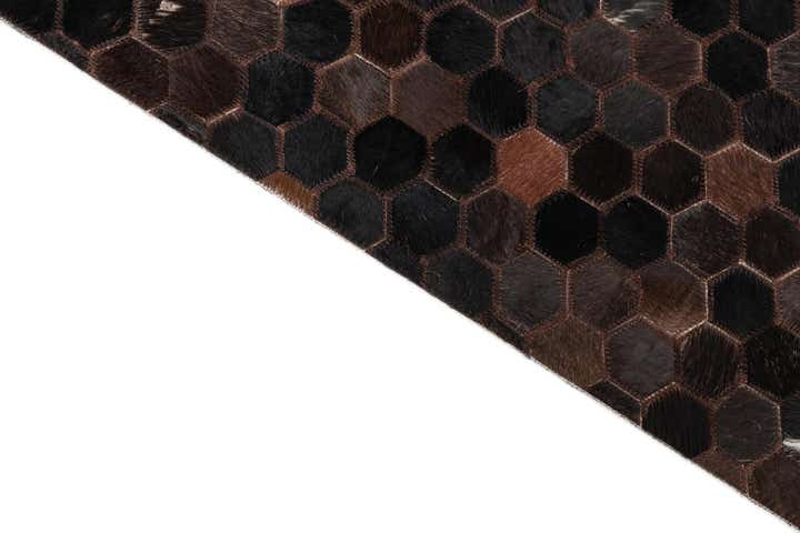 5' 1 x 8' 2 Cowhide Leather Rug