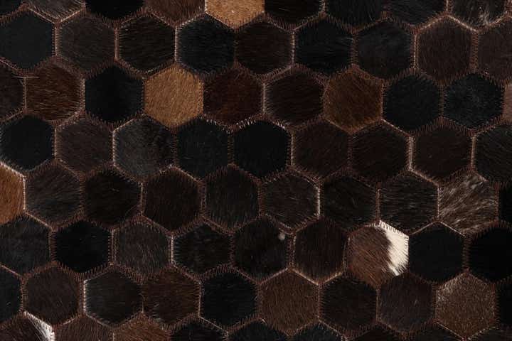 5' 1 x 8' 2 Cowhide Leather Rug