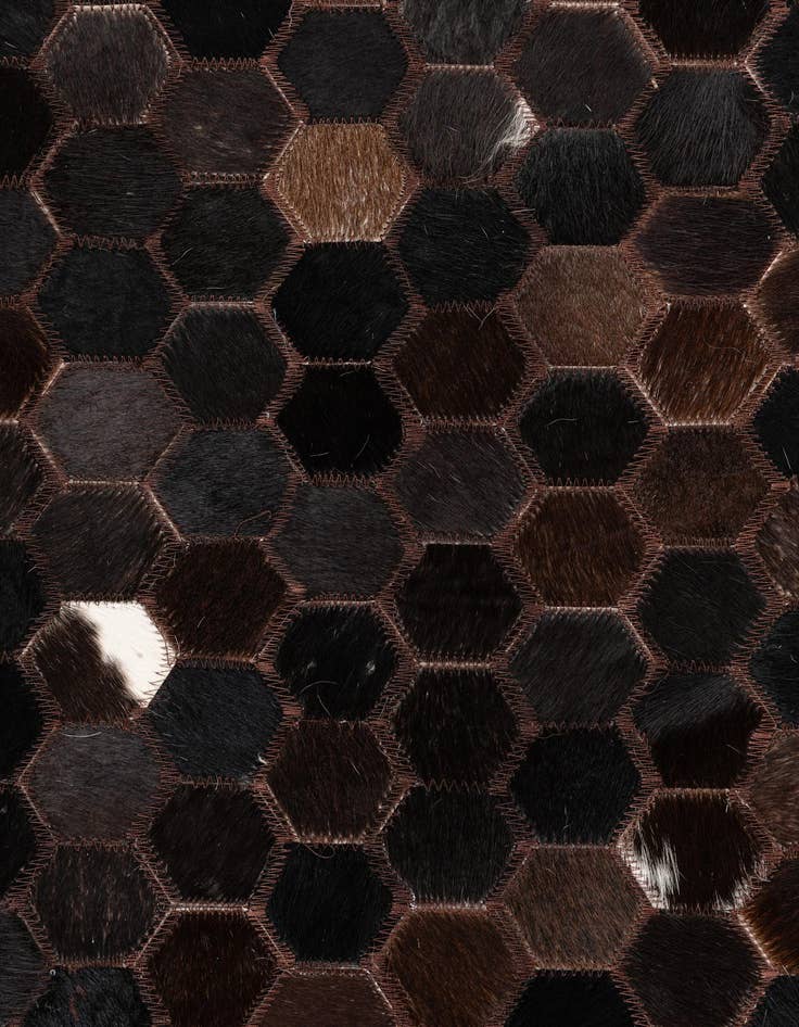 Detail image of 5' 1 x 8' 2 Cowhide Leather Rug