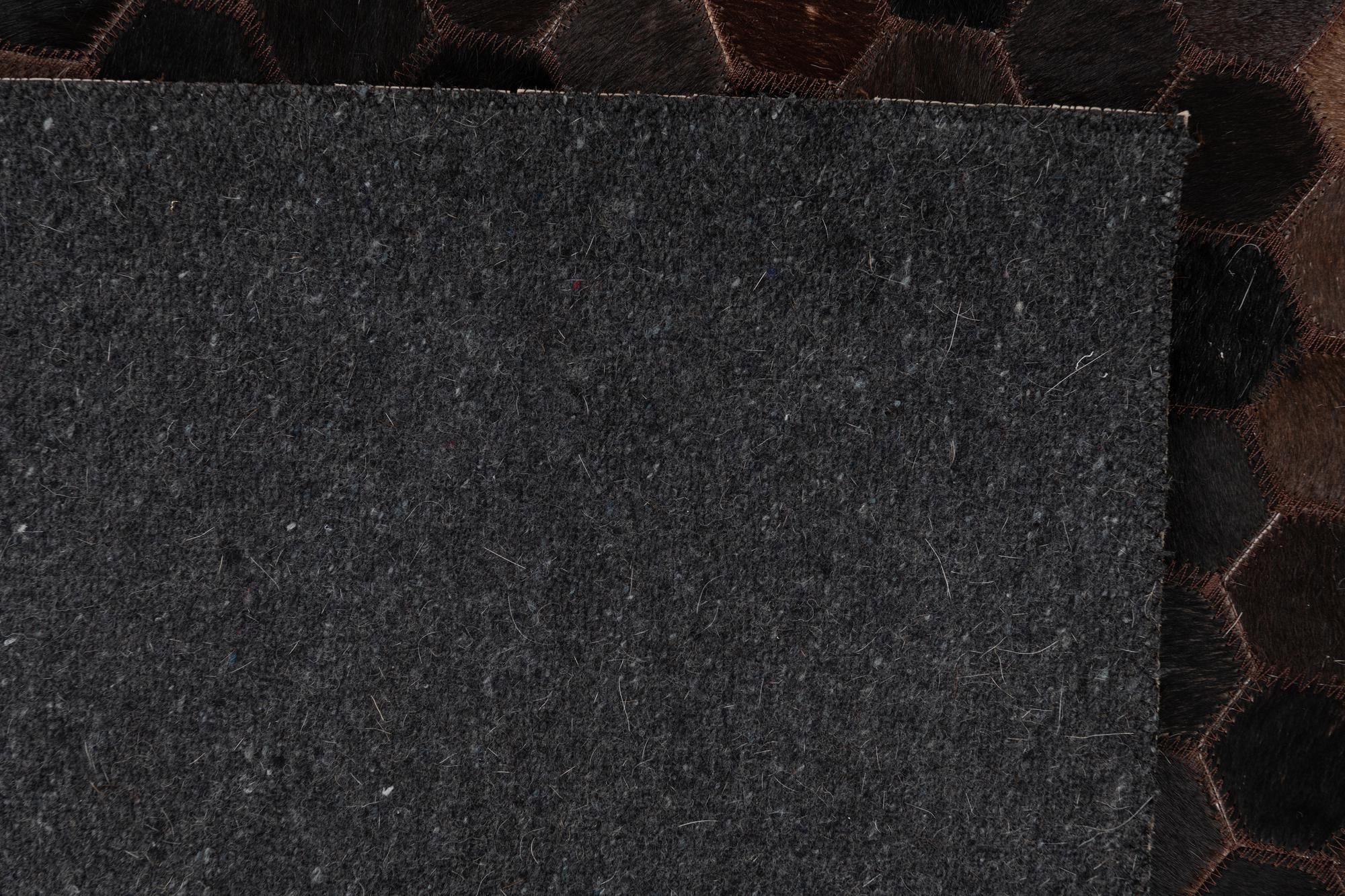 5' 1 x 8' 2 Cowhide Leather Rug