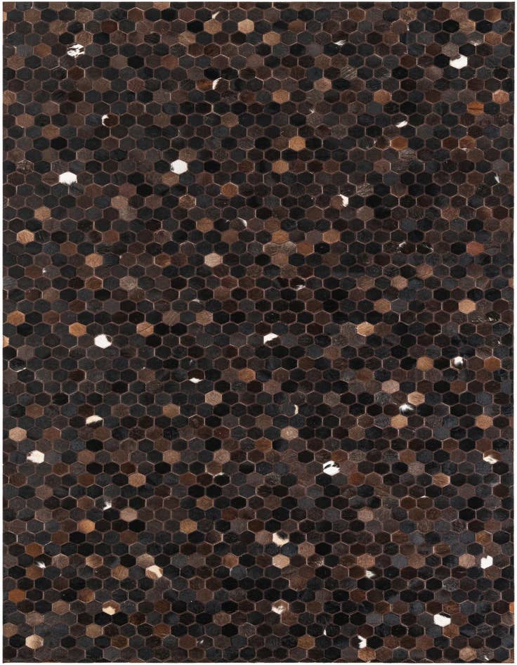 Detail image of 5' 1 x 8' 2 Cowhide Leather Rug