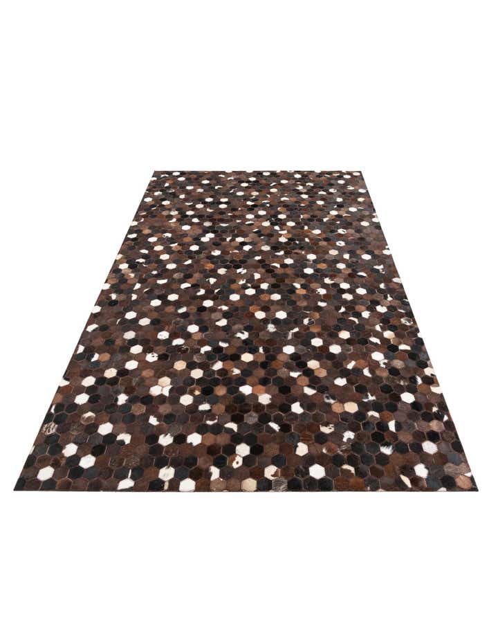 5' 1 x 8' Cowhide Leather Rug