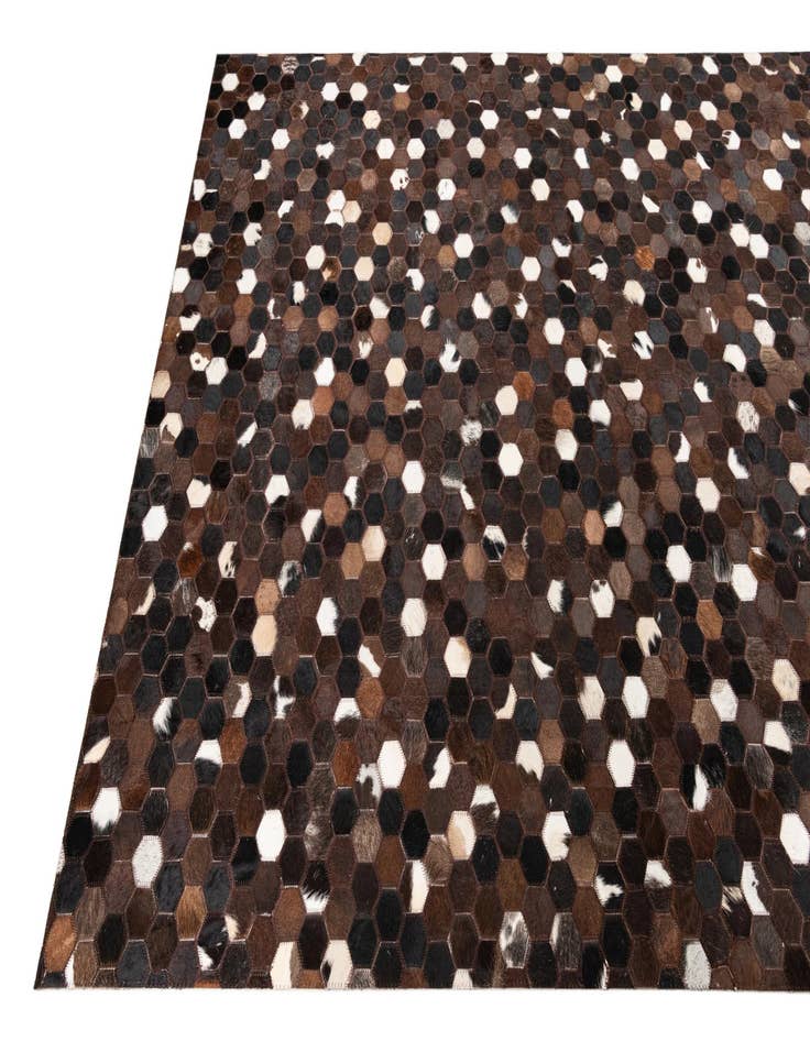Detail image of 5' 1 x 8' Cowhide Leather Rug