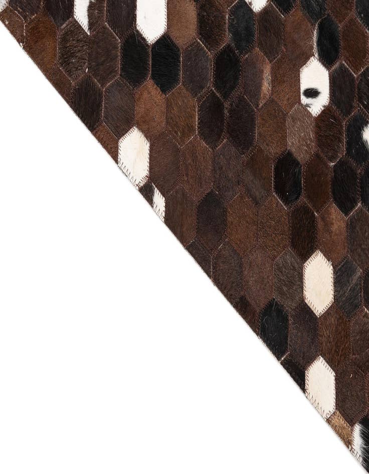 Detail image of 5' 1 x 8' Cowhide Leather Rug