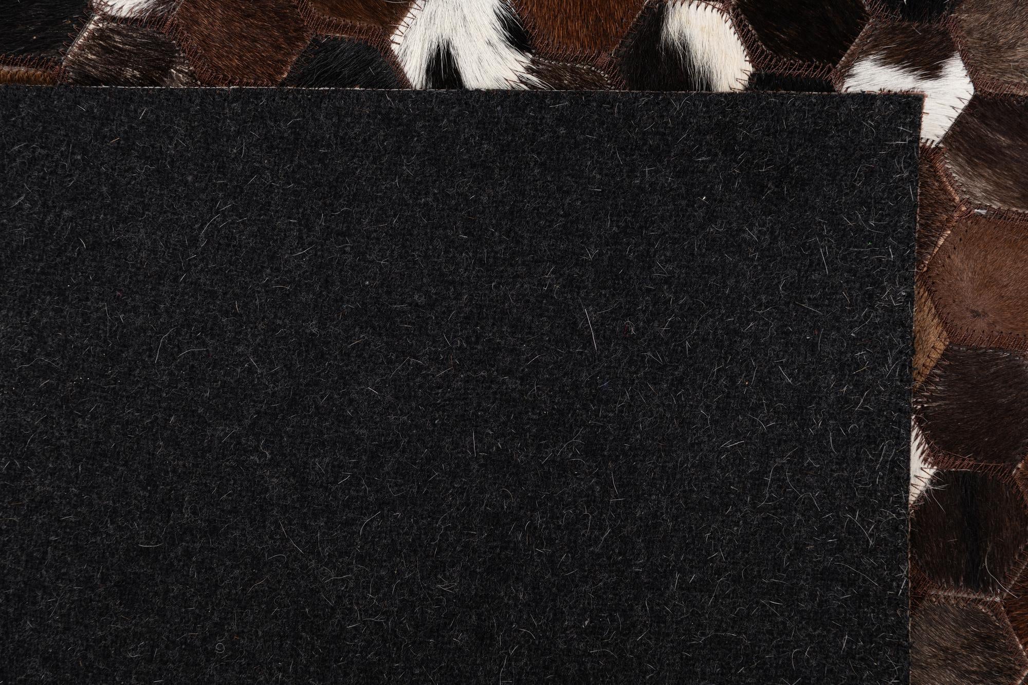 5' 1 x 8' Cowhide Leather Rug
