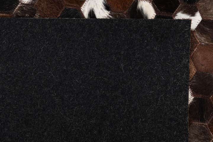 5' 1 x 8' Cowhide Leather Rug