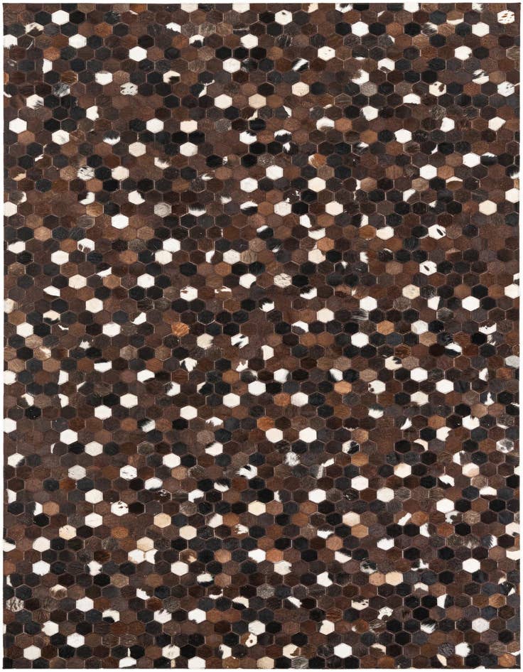 Detail image of 5' 1 x 8' Cowhide Leather Rug