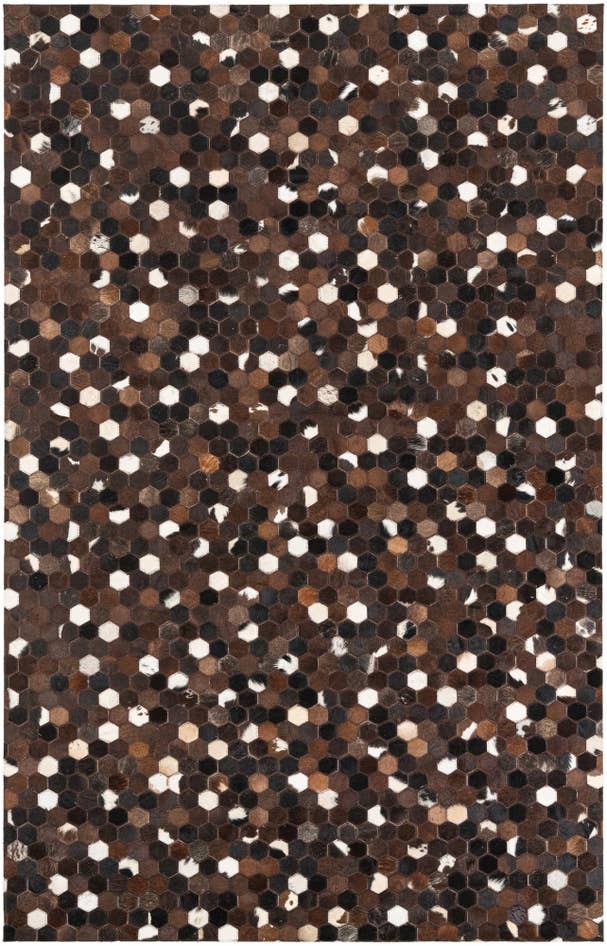 Detail image of 5' 1 x 8' Cowhide Leather Rug