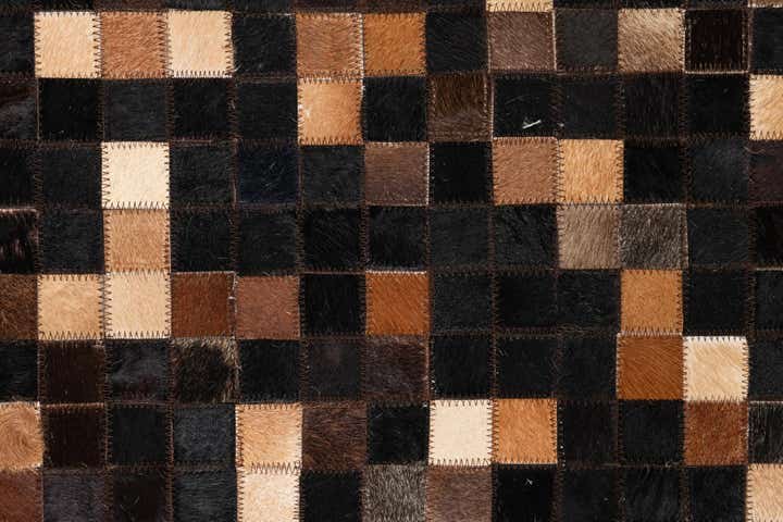 5' x 8' Cowhide Leather Rug